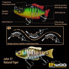  Biwaa Swimbait Seven S5&quot; 13cm 34g 37 Natural Tiger wobbler csali
