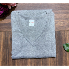 BIYO TEKS Turkey Férfi V- nyakú Póló 100% Pamut szürke férfi póló