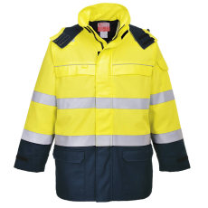  Bizflame Rain+ Hi-Vis Arc lángálló kabát PW_FR79YNRM Sárga/Navy - M méret