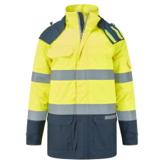  Bizflame Rain + Hi-Vis Multi-Norm Contrast FR téli kabát PW_FR617YNRXXL Sárga/Navy - XXL méret
