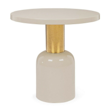 Bizzotto NALIMA Kerek Dohányzóasztal Bézs Arany Díszítéssel bútor