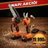  Black akkumulátoros mini láncfűrész és metszőolló szett 21V 53757