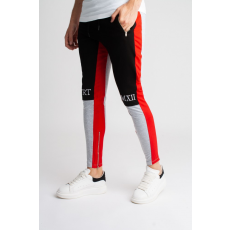  Black/Grey/Red Zip Jogger - melegítőnadrág - Méret: L