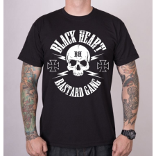 BLACK HEART Férfi póló Fekete Szív Rohadék Koponya fekete férfi póló
