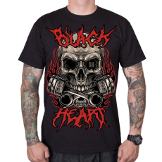 BLACK HEART Metal Head férfi póló
