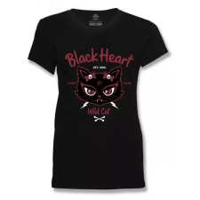 BLACK HEART Női póló Black Heart Wild Cat fekete női póló