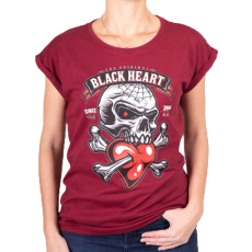 BLACK HEART Romantic Lover Ext női póló piros