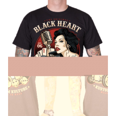 BLACK HEART Victoria férfi póló fekete