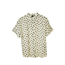 Black Label fehér, mintás, galléros női blúz – 36 blúz