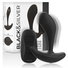  BLACK&SILVER - Dwayne – szilikon távirányítós anális plug anál
