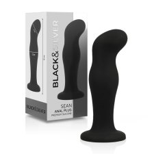  BLACK&SILVER – prémium szilikon fekete anális plug anál