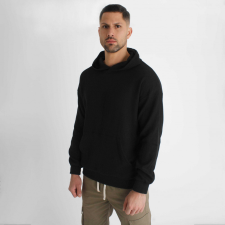 Black Striped Hoodie - fekete pulóver - Méret: L férfi pulóver, kardigán