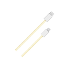 BlackBird Adatkábel USB-C to Lightning 1m, Citromsárga (Szőtt Anyag) (BH1585) kábel és adapter