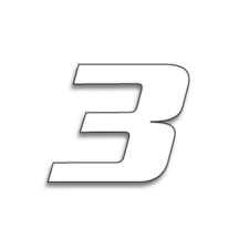 BlackBird Fekete Rigó Versenyszám 3 20x25cm Fehér egyéb motorkerékpár alkatrész