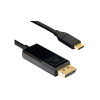 BlackBird Kábel USB Type-C male to Displayport male (DP ALT MODE) 4k 60Hz 2m, Fekete