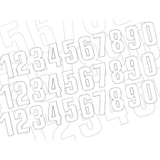 BlackBird Versenyszám 0 7x5,5 cm Fehér Szett 3 darab egyéb motorkerékpár alkatrész