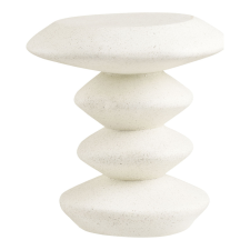  Blackburn dohányzóasztal rostos agyagból, fehér, ø36x45,5 cm bútor