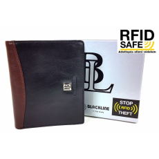 BLACKLINE RF védett, fekete-barna férfi irattárca M7038-5