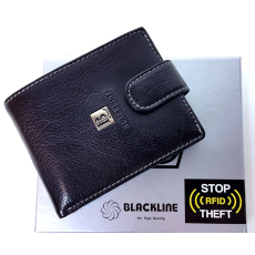 BLACKLINE RF védett, nyelves fekete férfi pénztárca M7225-5A