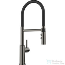 Blanco CATRIS-S Flexo egykaros mosogató csaptelep, satin dark steel/fekete 527731 csaptelep