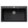 Blanco NAYA XL 9 Silgranit mosogatótálca, fekete,  excenter nélkül