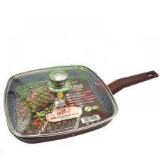 Blaumann BL-4076 Cerastone Grill Serpenyő Üveg fedéllel 28cm - Bronz (BL-4076) edény