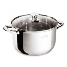  Blaumann Lábas üvegfedõvel 24 cm 6 literes rozsdamentes Gourmet Line BL-3873 edény