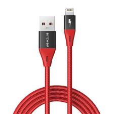BlitzWolf BW-MF10 Pro USB-A - Lightning kábel 1,8m piros kábel és adapter