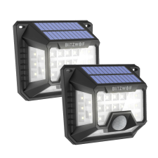BlitzWolf BW-OLT3 kültéri napelemes LED lámpa mozgás- és szürkületérzékelővel, 1200mAh (2 db) (BW-OLT3) kültéri világítás
