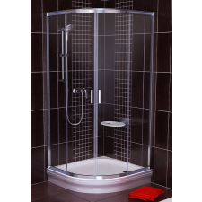  Blix BLCP4-80 négyrészes negyedköríves zuhanykabin Szatén+Transparent kád, zuhanykabin