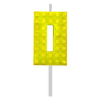 Blocks Építőkocka 0-ás Yellow Blocks tortagyertya, számgyertya