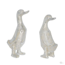 Bloomi Kacsa álló poly 11,5x6,5x18,8cm antik ezüst 2 féle dekorációs kellék