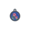 Blucky Blooming Rose Dark Blue Dog Tag large