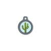Blucky Cactus Pastel Turquoise Dog Tag medium