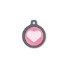 Blucky Heart Dark PInk Dog Tag large