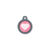 Blucky Heart Dark PInk Dog Tag medium