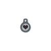 Blucky Heart Grey Dog Tag small