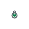 Blucky Heart Pastel Green Dog Tag small