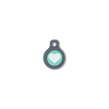 Blucky Heart Turquoise Green Dog Tag small