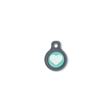 Blucky Heart Turquoise Green Dog Tag small nyakörv, póráz, hám kutyáknak