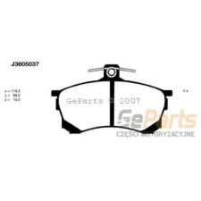 BLUE PRINT fékbetét készlet 119mm,119,3mm,69mm,68,6mm,elsőtengely fékbetét