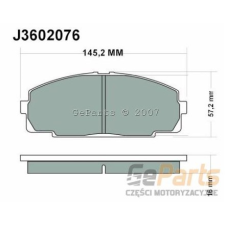 BLUE PRINT fékbetét készlet 146mm,145,5mm,57mm,56,9mm,elsőtengely fékbetét