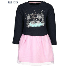 Blue Seven Csinos hattyú mintás ruha sötétkék rózsaszín 3-6 hó (68 cm) lányka ruha