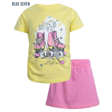 Blue Seven póló és szoknya szett görkoris sárga rózsaszin 2-3 év (98 cm) gyerek ruha szett