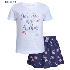 Blue Seven póló és szoknya szett horgony mintás fehér 2-3 év (98 cm) gyerek ruha szett