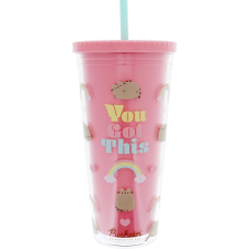 Blueprint Collections Ltd Blueprint műanyag pohár szívószállal (650ml), Pusheen SCC party kellék