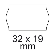 BLUERING Árazószalag 32x19mm, stancolt 10 tekercs/csomag, Bluering®, fehér információs címke