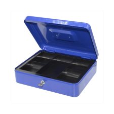 BLUERING Bluering PNZK fém pénzkazetta, 5 rekeszes, 2 kulcs, kék pénzkazetta