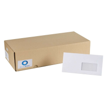 BLUERING Boríték LC6/5 enyvezett bélésnyomott jobb ablakos 45x90mm, 114x229mm, J28A20 Bluering® fehér boríték