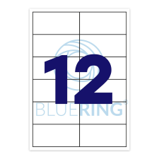 BLUERING Etikett címke, 105x48mm, 100 lap, 12 címke/lap (5999093849052) etikett